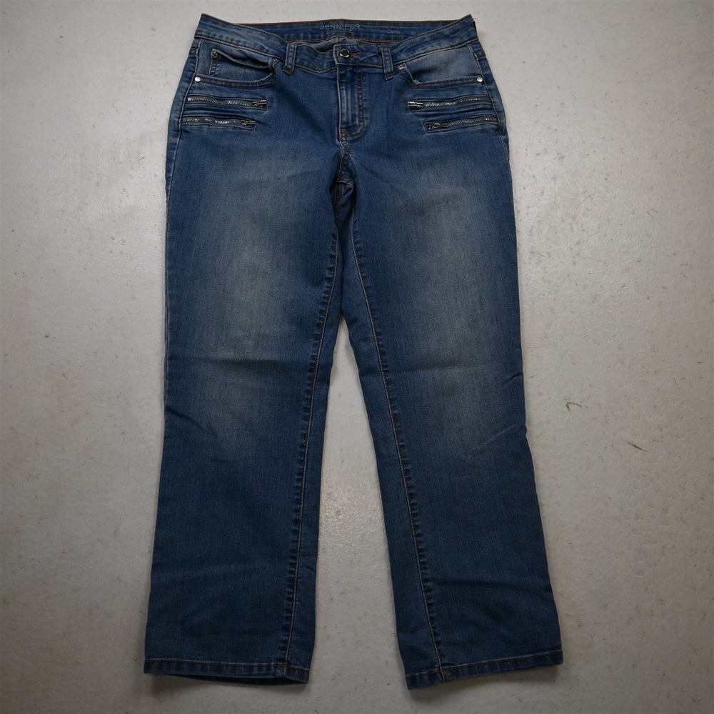 Jennifer Lopez 10 Mid Rise Capri Light Stretch Denim Womens Jeans